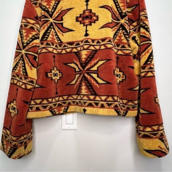 Janzen Casuals Vintage Aztec Southwestern Sherpa Sweater Jacket Size Large - Picture 4 of 7